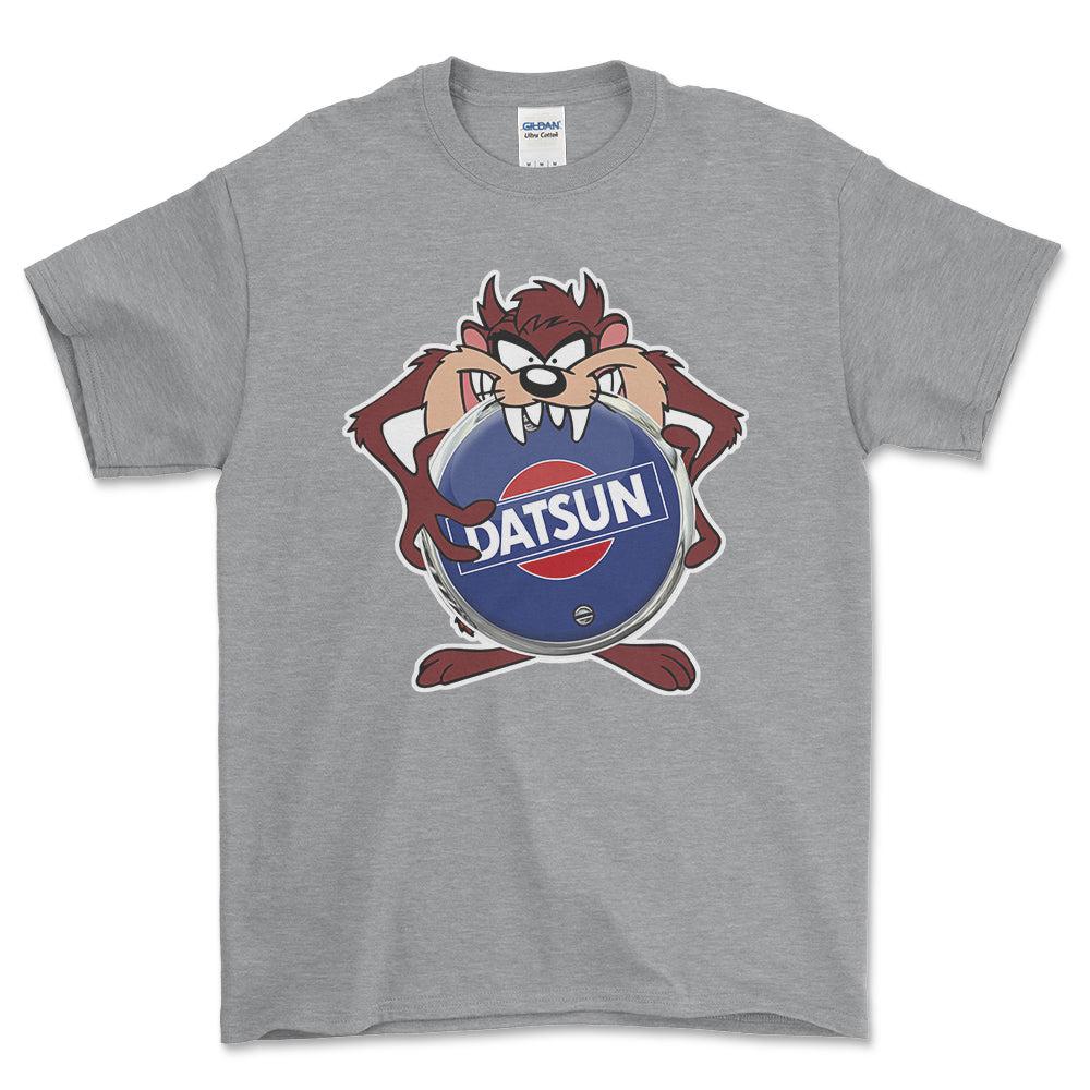 Datsun TAZ Unisex T-Shirt , Bomuld-Beklædning-Datsun-Grå Sport-S-Forside-Garage Culture Shop- garage - man cave - merchandise