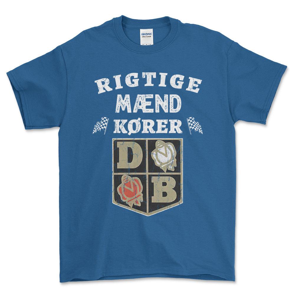 David Brown Rigtige Mænd Kører - Unisex T-Shirt , Bomuld-Beklædning-David Brown-Blå Royal-S-Forside-Garage Culture Shop- garage - man cave - merchandise