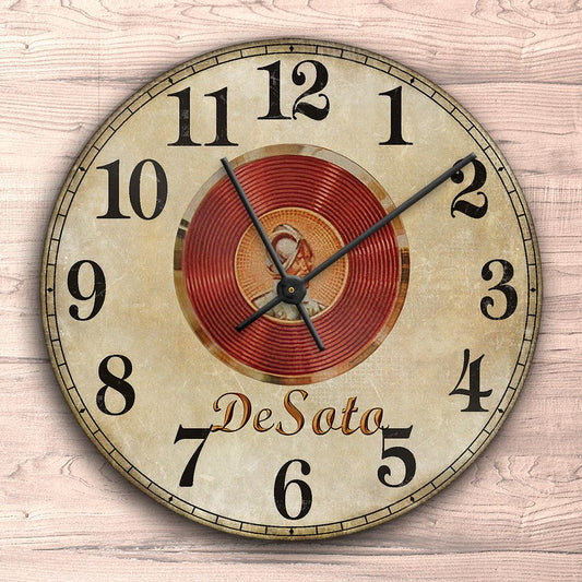 DeSoto Vægur Rundt-Clock-DeSoto-Garage Culture Shop- garage - man cave - merchandise