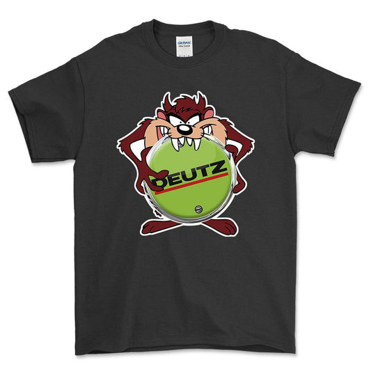 Deutz TAZ Unisex T-Shirt , Bomuld-Beklædning-Deutz-Sort-S-Forside-Garage Culture Shop- garage - man cave - merchandise