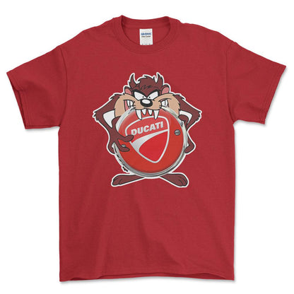 Ducati TAZ Unisex T-Shirt , Bomuld-Beklædning-Ducati-Rød-S-Forside-Garage Culture Shop- garage - man cave - merchandise