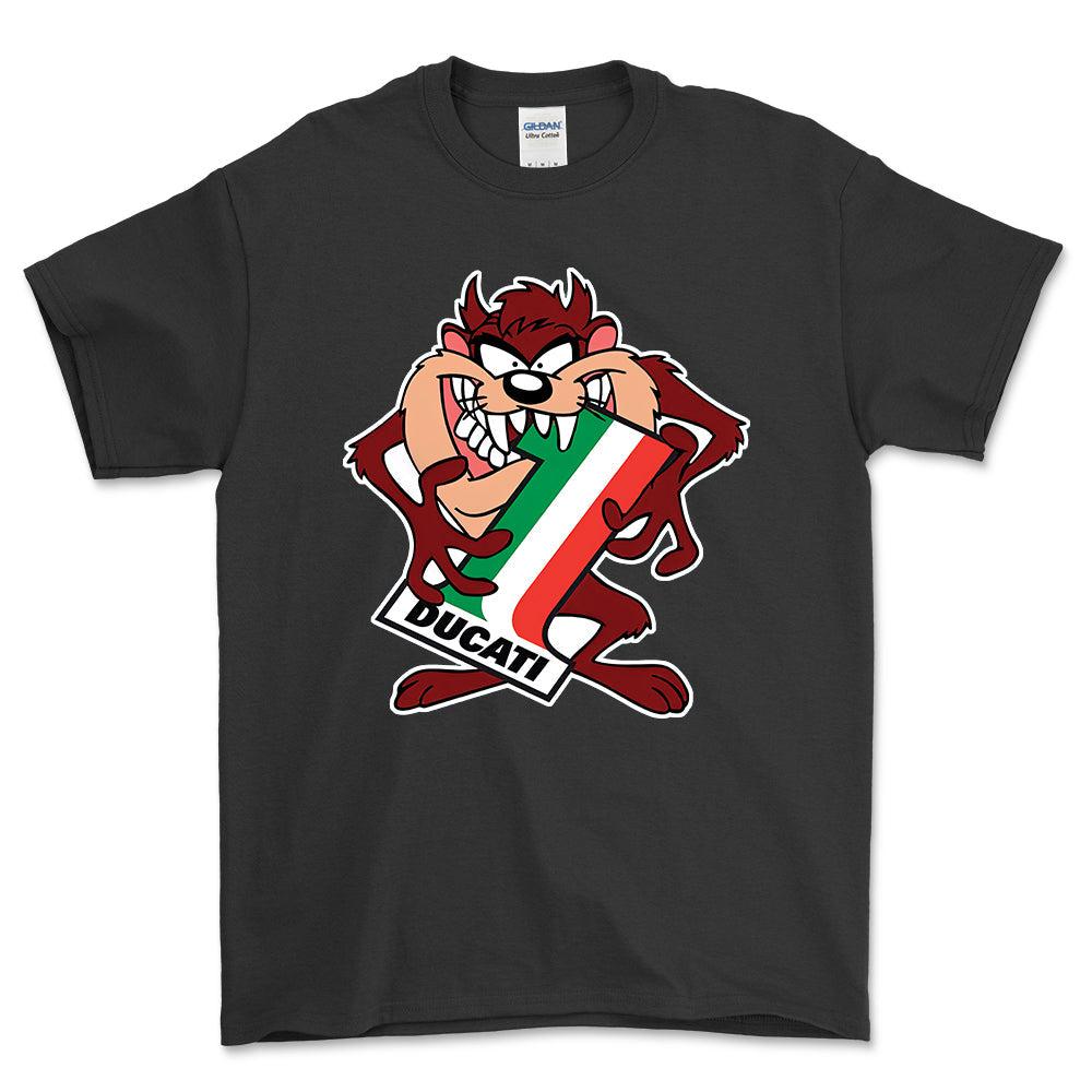 Ducati TAZ Unisex T-Shirt , Bomuld-Beklædning-Ducati-Sort-S-Forside-Garage Culture Shop- garage - man cave - merchandise