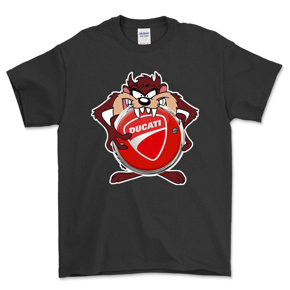 Ducati TAZ Unisex T-Shirt , Bomuld-Beklædning-Ducati-Sort-S-Forside-Garage Culture Shop- garage - man cave - merchandise