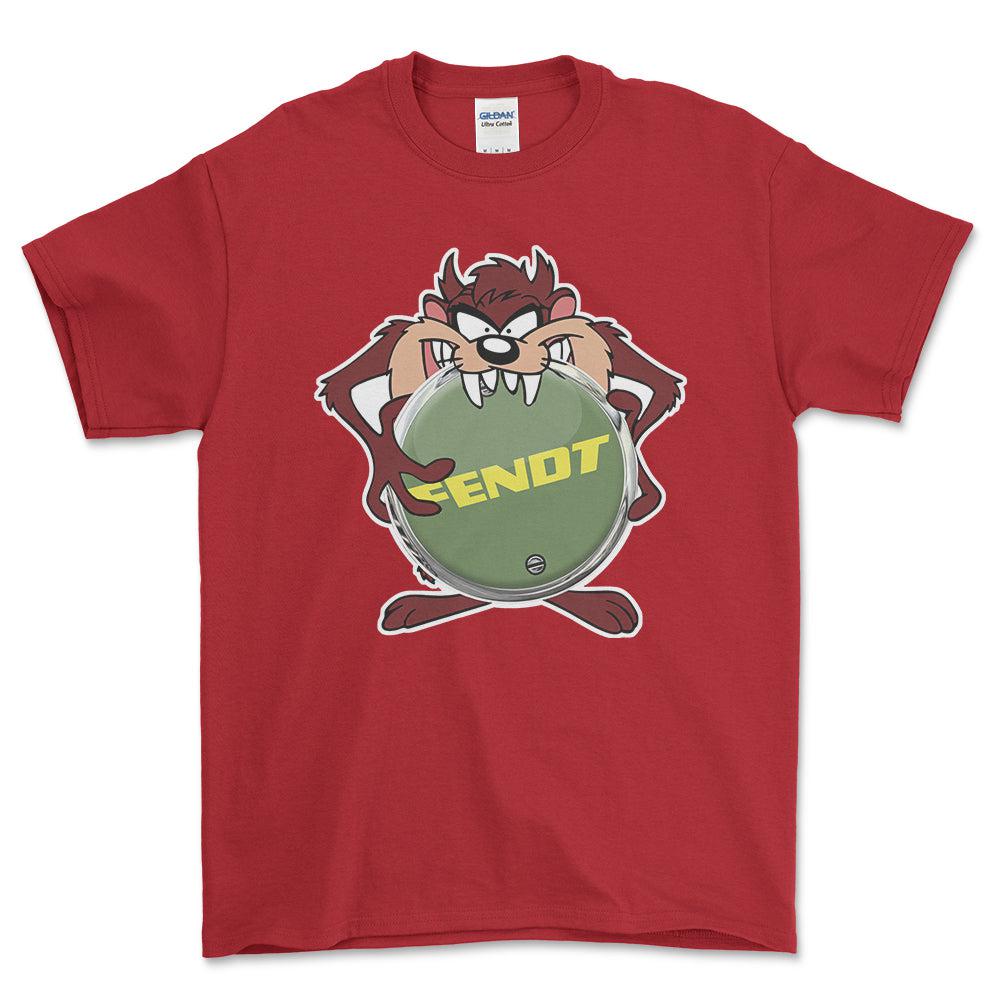 Fendt TAZ Unisex T-Shirt , Bomuld-Beklædning-Fendt-Rød-S-Forside-Garage Culture Shop- garage - man cave - merchandise