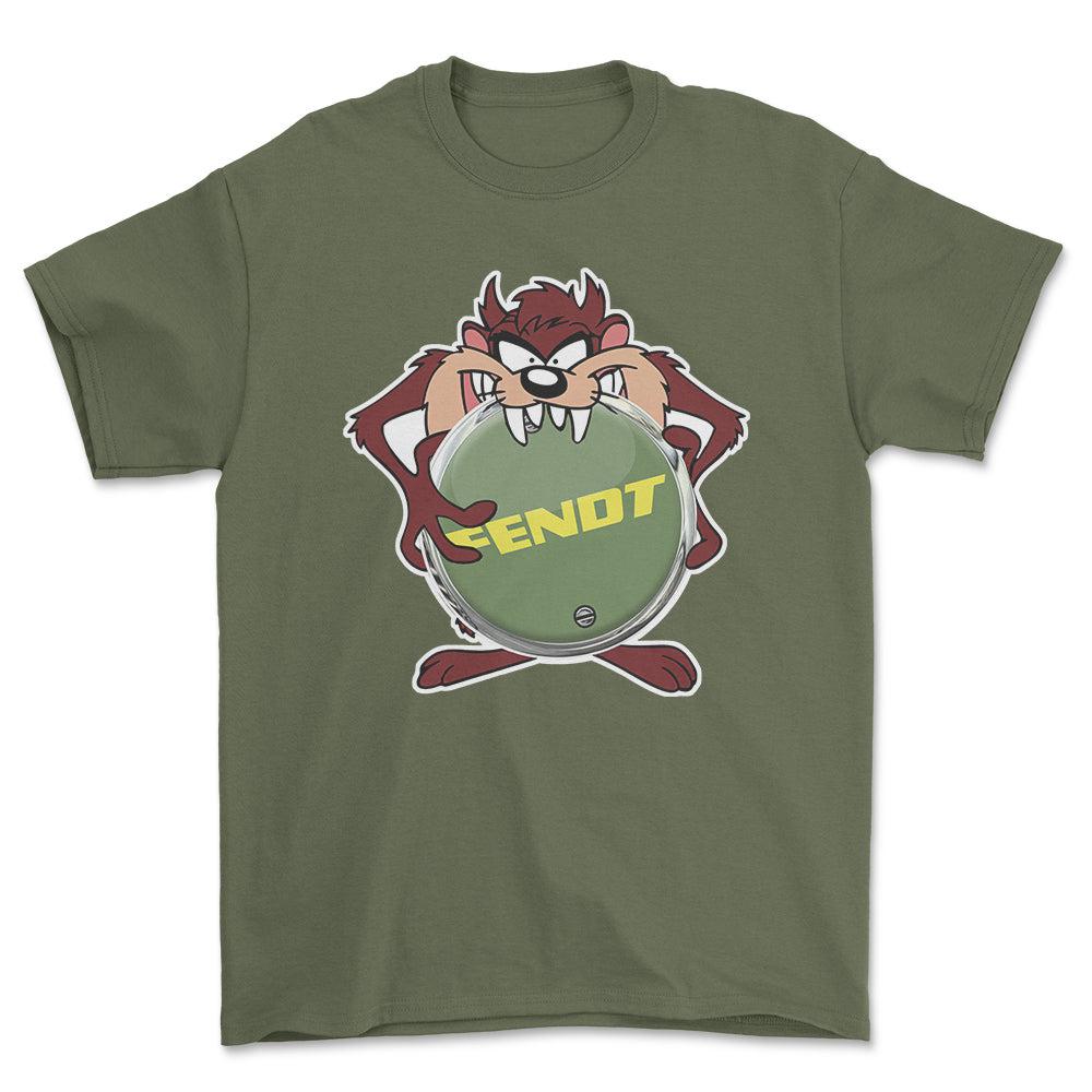 Fendt TAZ Unisex T-Shirt , Bomuld-Beklædning-Fendt-Grøn Militær-S-Forside-Garage Culture Shop- garage - man cave - merchandise