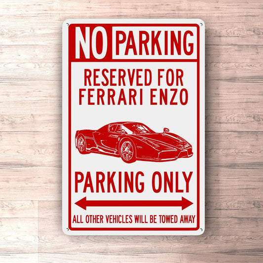 Ferrari Enzo Parking Only Skilte, Musemåtte, Dørmåtte-Parking skilte-Ferrari-Garage Culture Shop- garage - man cave - merchandise