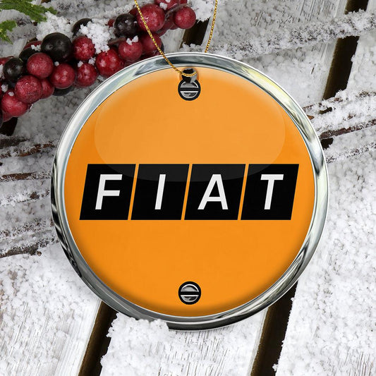 Fiat Keramisk Juleornament-Julekugle-Fiat-Garage Culture Shop- garage - man cave - merchandise