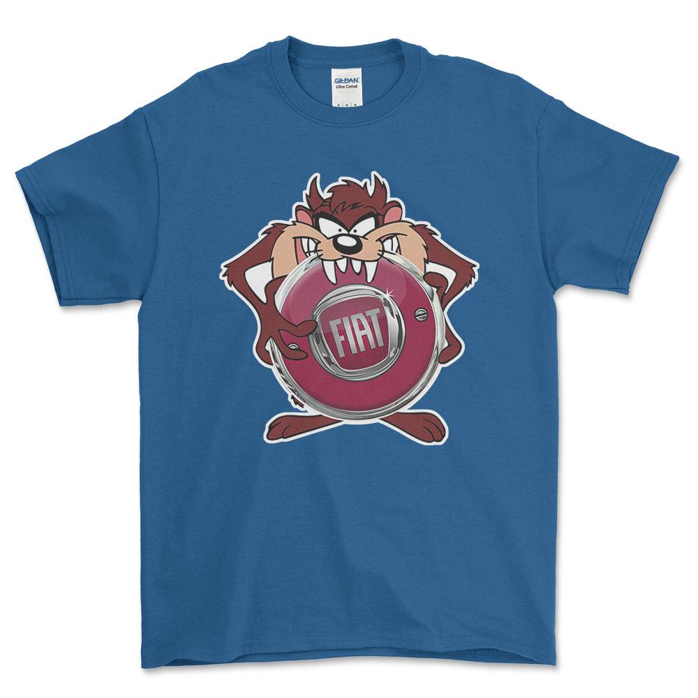 Fiat TAZ Unisex T-Shirt , Bomuld-Beklædning-Fiat-Blå Royal-S-Forside-Garage Culture Shop- garage - man cave - merchandise