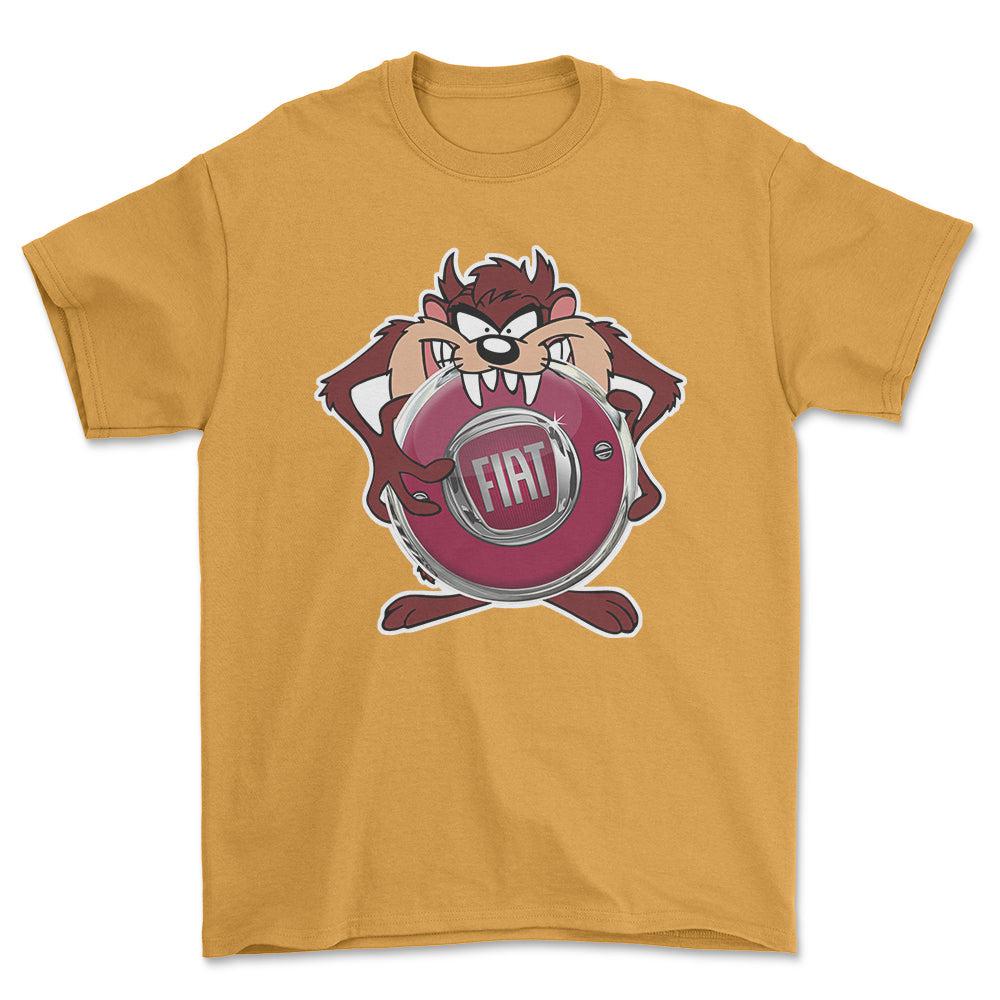 Fiat TAZ Unisex T-Shirt , Bomuld-Beklædning-Fiat-Guld-S-Forside-Garage Culture Shop- garage - man cave - merchandise