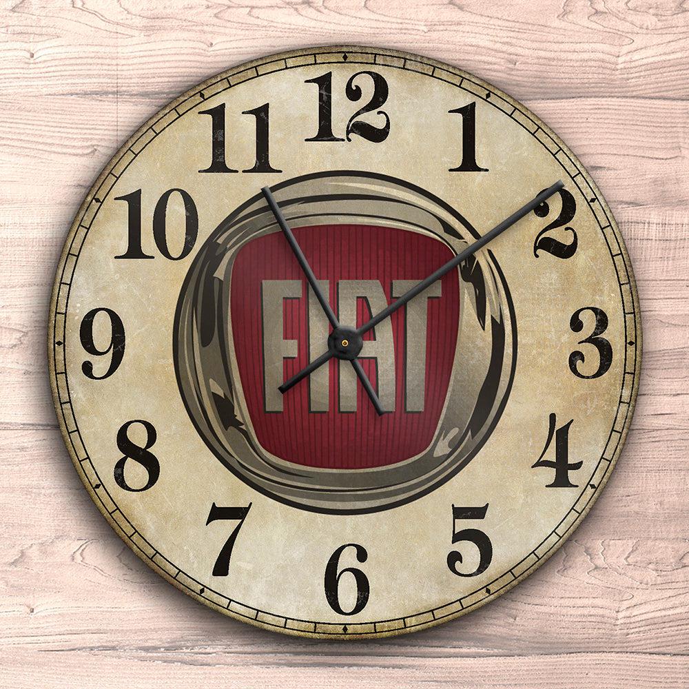 Fiat Vægur Rundt-Clock-Fiat-Garage Culture Shop- garage - man cave - merchandise