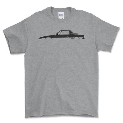 Fiat X1/9 Silhuet - Unisex T-Shirt , Bomuld-Beklædning-Fiat-Garage Culture Shop- garage - man cave - merchandise