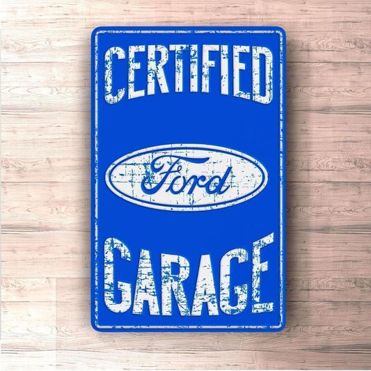 Ford Certified Garage Skilte, Musemåtte, Dørmåtte-Skilte-Ford-Garage Culture Shop- garage - man cave - merchandise