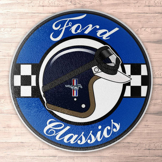 Ford Classics Runde Skilte , Musemåtte Rundt , Kop Underlag, Underlagssæt-Runde Skilte-Ford-Garage Culture Shop- garage - man cave - merchandise