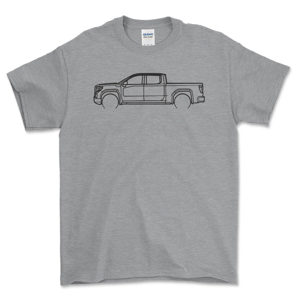 Ford F-150 2023 Outline - Unisex T-Shirt , Bomuld-Beklædning-Ford-Grå Sport-S-Forside-Garage Culture Shop- garage - man cave - merchandise