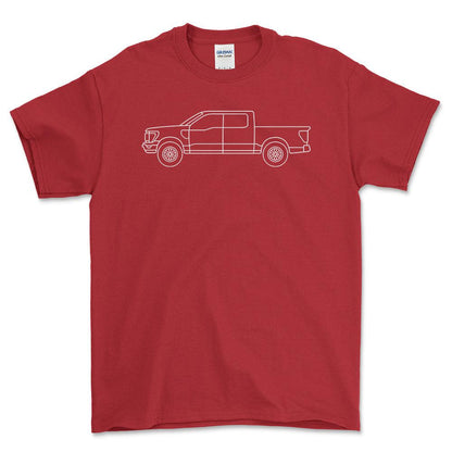 Ford F150 Tremor Outline - Unisex T-Shirt , Bomuld-Beklædning-Ford-Rød-S-Forside-Garage Culture Shop- garage - man cave - merchandise