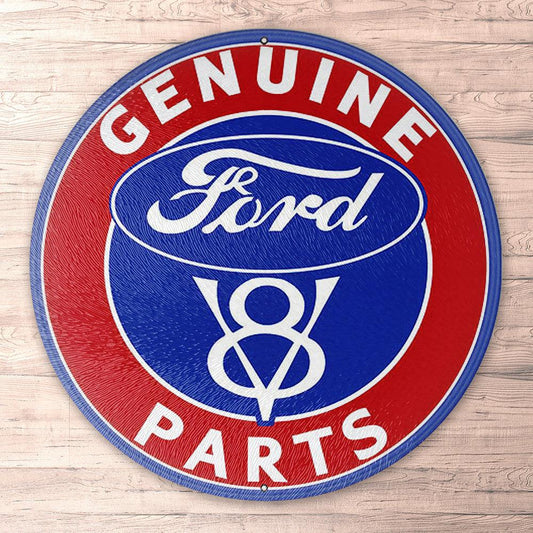 Ford Genuine Ford V-8, Runde Skilte , Musemåtte Rundt , Kop Underlag, Underlagssæt-Runde Skilte-Ford-Garage Culture Shop- garage - man cave - merchandise