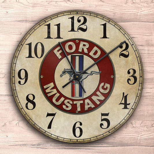 Ford Mustang Vægur Rundt-Clock-Ford-Garage Culture Shop- garage - man cave - merchandise