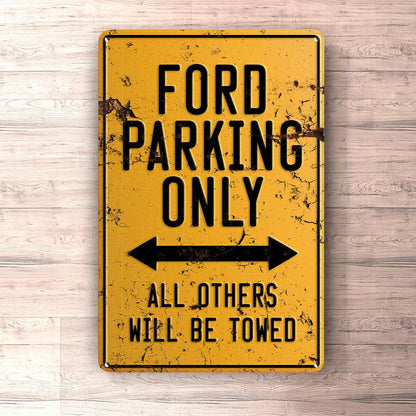 Ford Parking Only Skilte, Musemåtte, Dørmåtte-Parking skilte-Ford-Garage Culture Shop- garage - man cave - merchandise