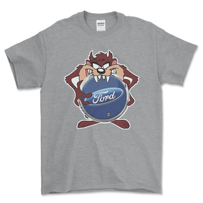 Ford TAZ Unisex T-Shirt , Bomuld-Beklædning-Ford-Grå Sport-S-Forside-Garage Culture Shop- garage - man cave - merchandise