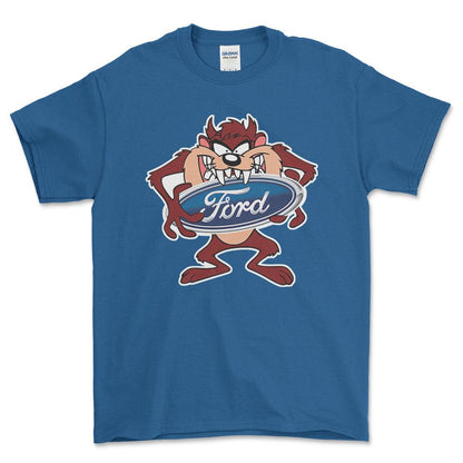 Ford TAZ Unisex T-Shirt , Bomuld-Beklædning-Ford-Blå Royal-S-Forside-Garage Culture Shop- garage - man cave - merchandise