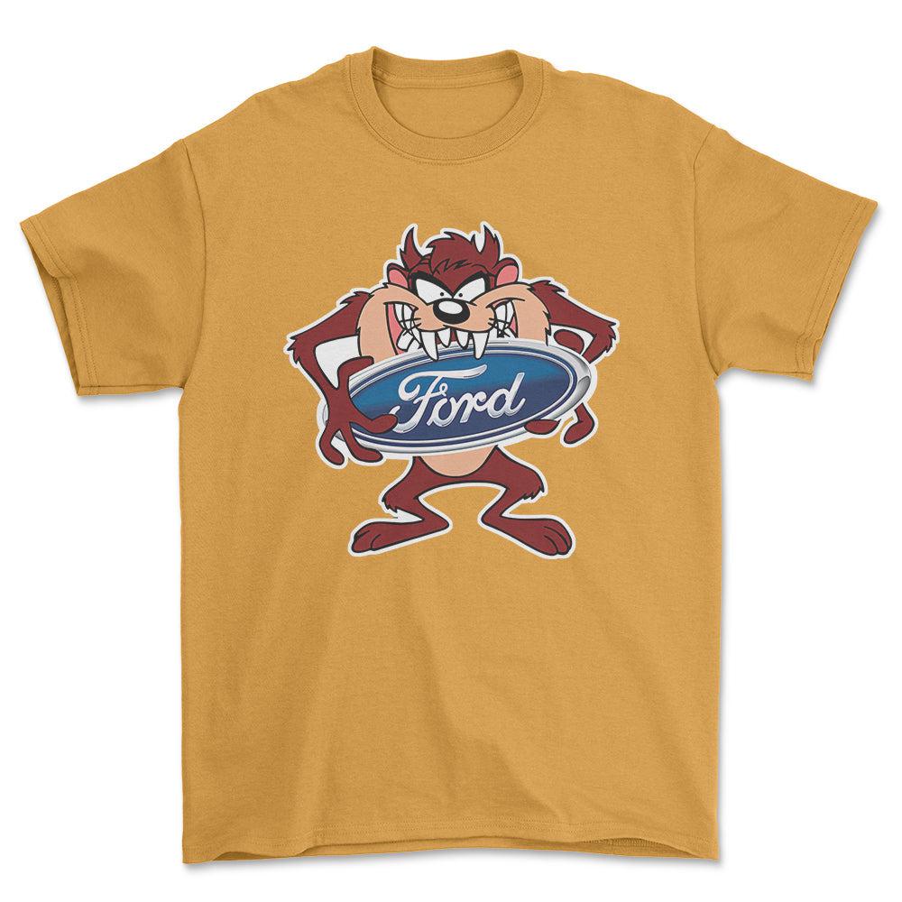 Ford TAZ Unisex T-Shirt , Bomuld-Beklædning-Ford-Guld-S-Forside-Garage Culture Shop- garage - man cave - merchandise