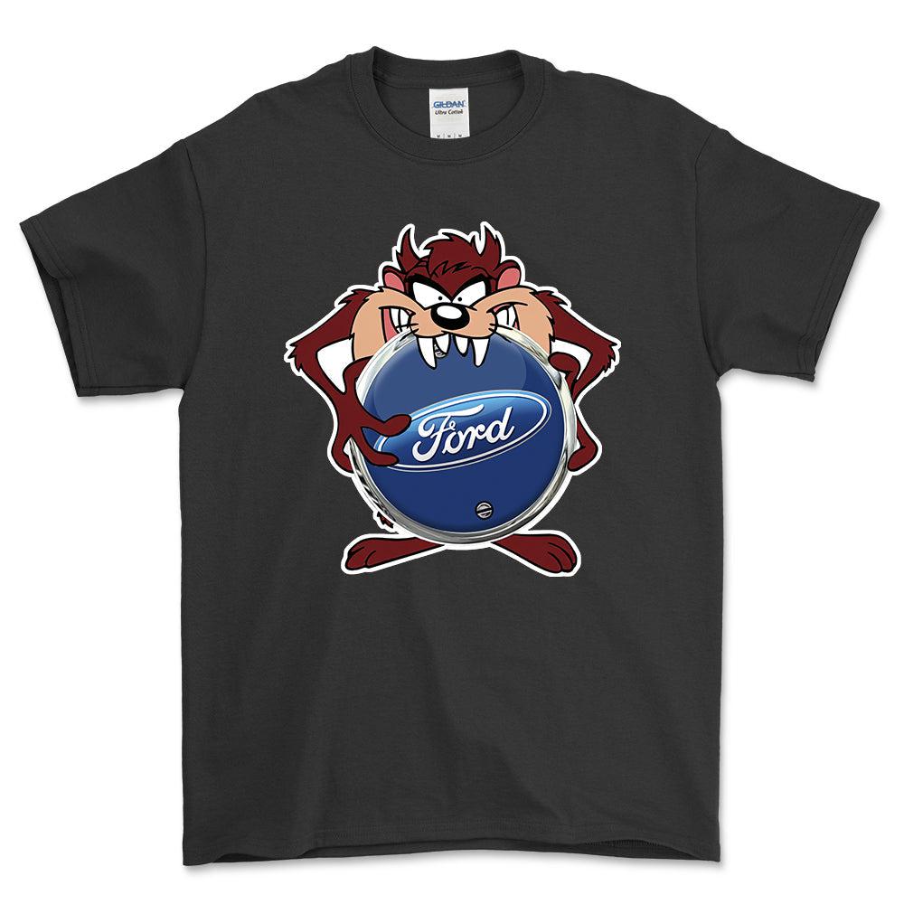 Ford TAZ Unisex T-Shirt , Bomuld-Beklædning-Ford-Sort-S-Forside-Garage Culture Shop- garage - man cave - merchandise