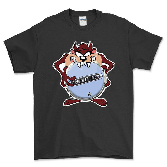 Freightliner TAZ Unisex T-Shirt , Bomuld-Beklædning-Freightliner-Sort-S-Forside-Garage Culture Shop- garage - man cave - merchandise