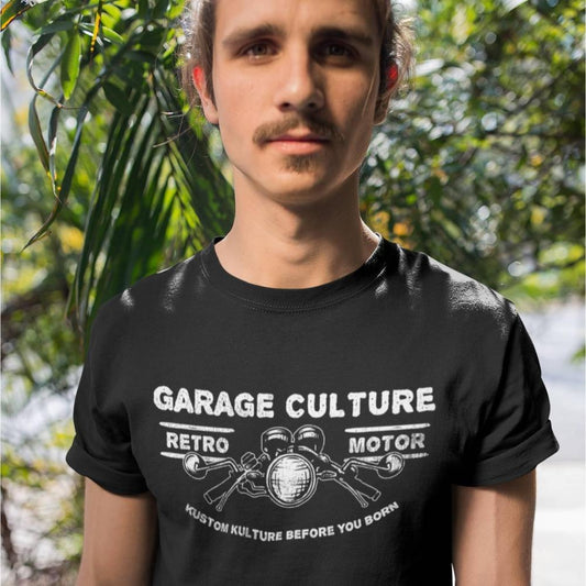 Garage Culture "Kustom Kulture" Unisex T-Shirt , Bomuld-Beklædning-Garage Culture-Garage Culture Shop- garage - man cave - merchandise