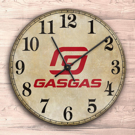 Gasgas Vægur Rundt-Clock-Gasgas-Garage Culture Shop- garage - man cave - merchandise