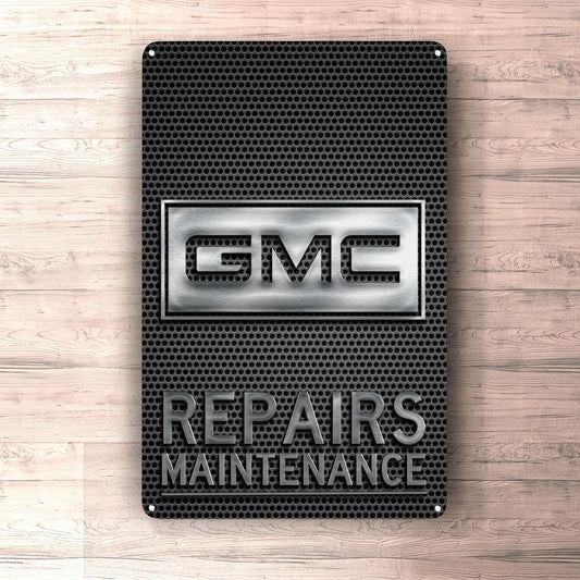 Gmc Repairs Maintenance Skilte, Musemåtte, Dørmåtte-Skilte-GMC-Garage Culture Shop- garage - man cave - merchandise