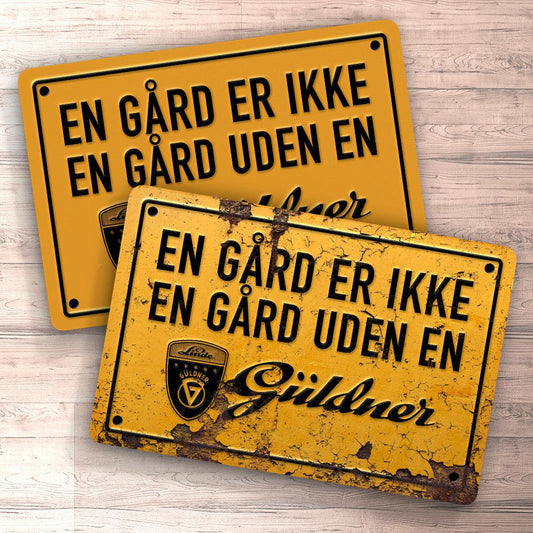 Güldner En Gård Er Ikke En Gård Uden En Güldner Skilte, Musemåtte, Dørmåtte-Skilte-Güldner-Garage Culture Shop- garage - man cave - merchandise