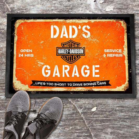 Harley Davidson Dads Garage Dørmåtte-Dørmåtte-Harley Davidson-Garage Culture Shop- garage - man cave - merchandise