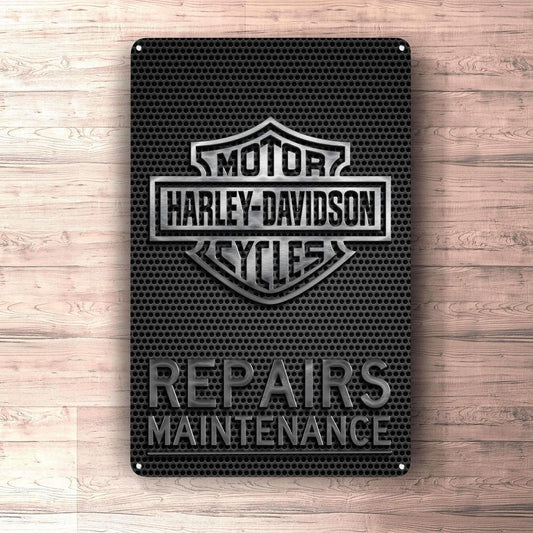 Harley Davidson Repairs Maintenance Skilte, Musemåtte, Dørmåtte-Skilte-Harley-Garage Culture Shop- garage - man cave - merchandise