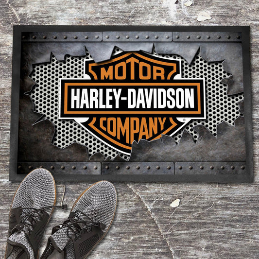 Harley Metal Ripped Dørmåtte-Dørmåtte-Harley Davidson-Garage Culture Shop- garage - man cave - merchandise