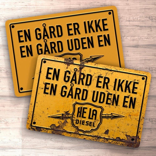 Hela Diesel En Gård Er Ikke En Gård Uden En Hela Diesel Skilte, Musemåtte, Dørmåtte-Skilte-Hela-Garage Culture Shop- garage - man cave - merchandise