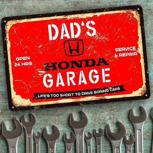 Honda Dads Garage Skilte, Musemåtte, Dørmåtte-Skilte-Honda-Garage Culture Shop- garage - man cave - merchandise