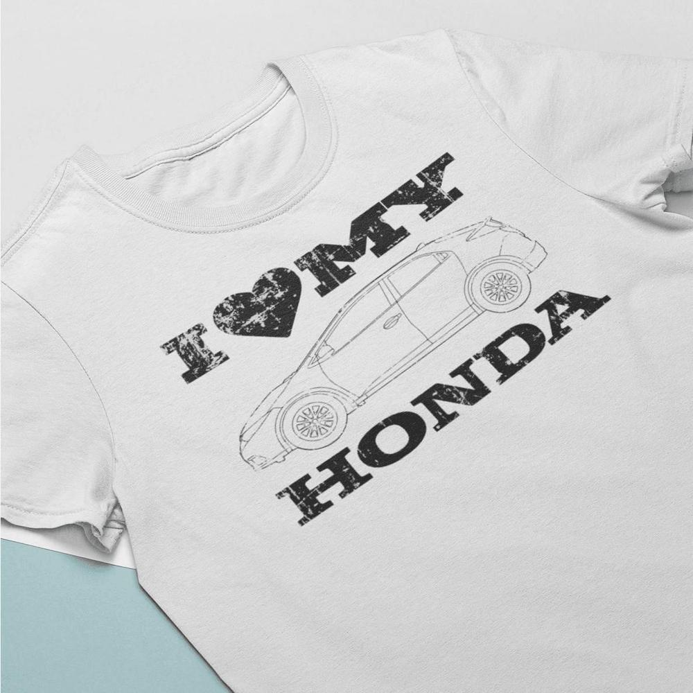 Honda I Love My Honda Unisex T-Shirt , Bomuld-Beklædning-Honda-Garage Culture Shop- garage - man cave - merchandise