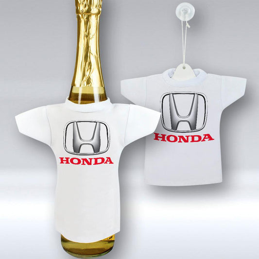 Honda - Mini T-shirt Et unikt biltilbehør og flaskecover med din billede, tekst. design-MiniTshirt-Honda-Garage Culture Shop- garage - man cave - merchandise