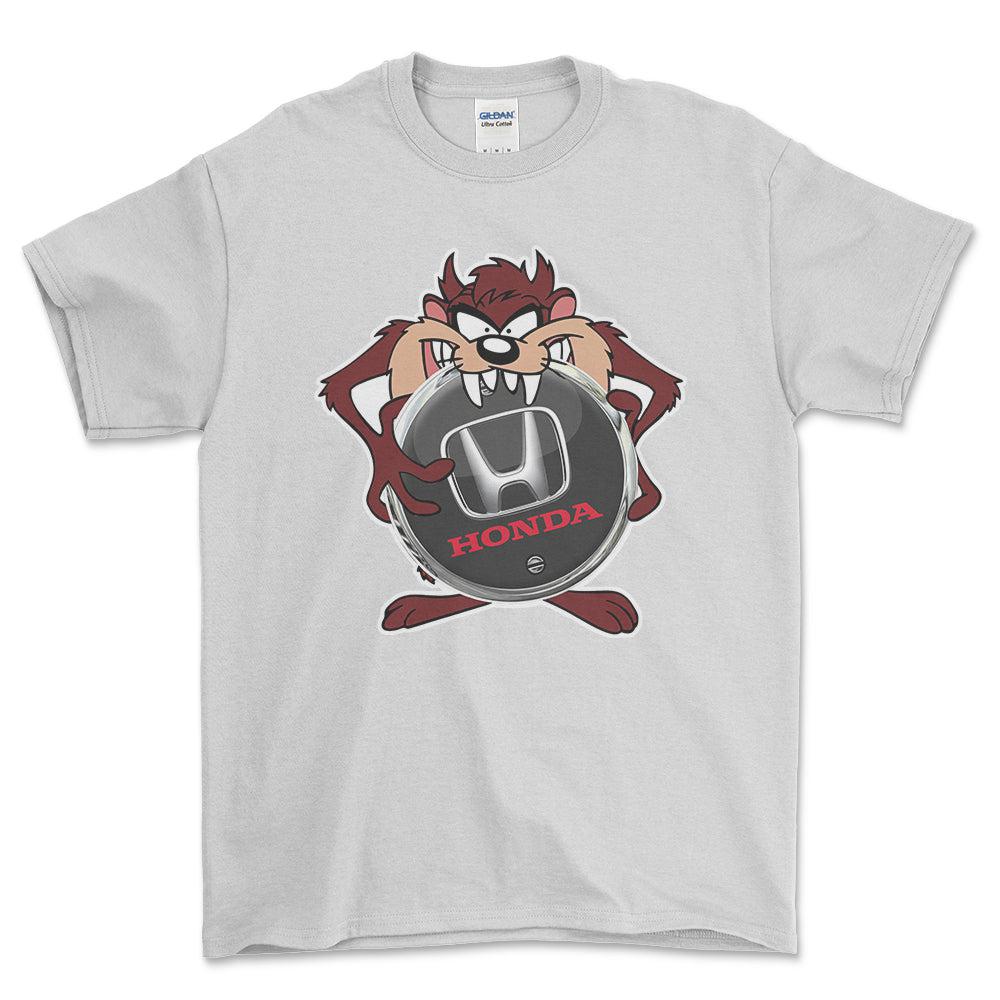 Honda TAZ Unisex T-Shirt , Bomuld-Beklædning-Honda-Hvid-S-Forside-Garage Culture Shop- garage - man cave - merchandise