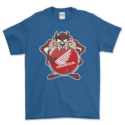 Honda TAZ Unisex T-Shirt , Bomuld-Beklædning-Honda-Blå Royal-S-Forside-Garage Culture Shop- garage - man cave - merchandise