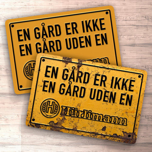 Hürlimann En Gård Er Ikke En Gård Uden En Hürlimann Skilte, Musemåtte, Dørmåtte-Skilte-Hürlimann-Garage Culture Shop- garage - man cave - merchandise