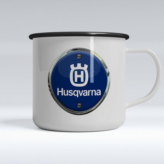 Husqvarna Emaljekrus-Krus-Husqvarna-Garage Culture Shop- garage - man cave - merchandise