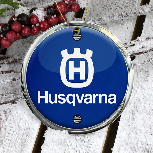 Husqvarna Keramisk Juleornament-Julekugle-Husqvarna-Garage Culture Shop- garage - man cave - merchandise