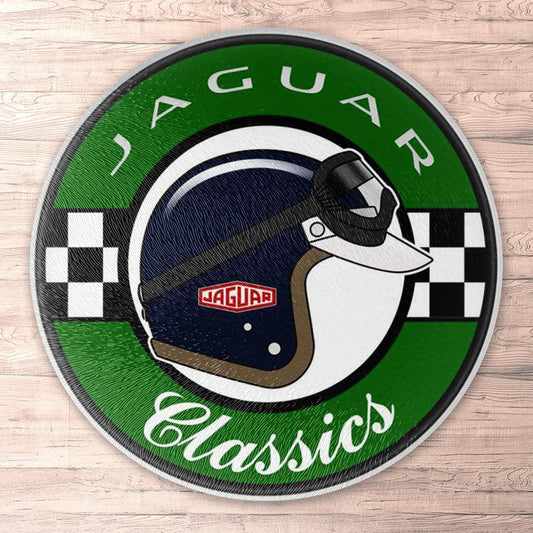 Jaguar Classics Runde Skilte , Musemåtte Rundt , Kop Underlag, Underlagssæt-Runde Skilte-Jaguar-Garage Culture Shop- garage - man cave - merchandise