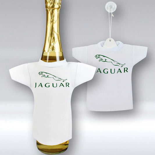 Jaguar - Mini T-shirt Et unikt biltilbehør og flaskecover med din billede, tekst. design-MiniTshirt-Jaguar-Garage Culture Shop- garage - man cave - merchandise