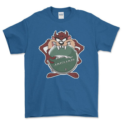 Jaguar TAZ Unisex T-Shirt , Bomuld-Beklædning-Jaguar-Blå Royal-S-Forside-Garage Culture Shop- garage - man cave - merchandise