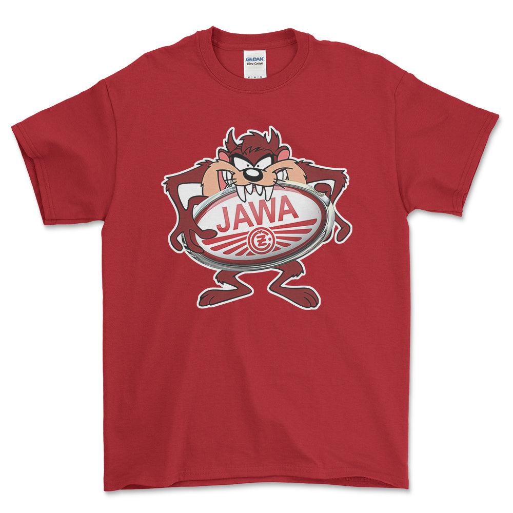 Jawa TAZ Unisex T-Shirt , Bomuld-Beklædning-Jawa-Rød-S-Forside-Garage Culture Shop- garage - man cave - merchandise