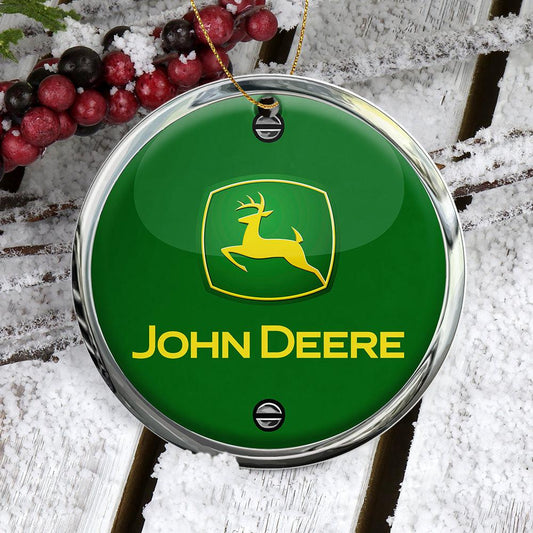 John Deere Keramisk Juleornament-Julekugle-John Deere-Garage Culture Shop- garage - man cave - merchandise