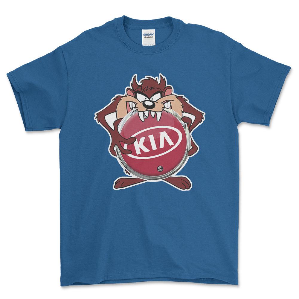 KIA TAZ Unisex T-Shirt , Bomuld-Beklædning-KIA-Blå Royal-S-Forside-Garage Culture Shop- garage - man cave - merchandise