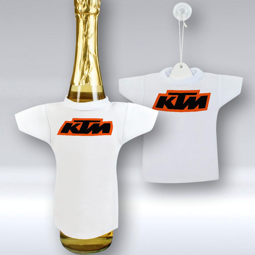 KTM - Mini T-shirt Et unikt biltilbehør og flaskecover med din billede, tekst. design-MiniTshirt-KTM-Garage Culture Shop- garage - man cave - merchandise